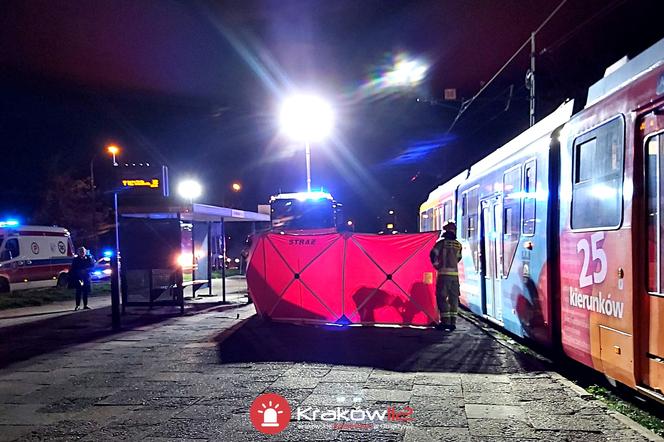 Śmiertelny wypadek na przystanku tramwajowym w Krakowie