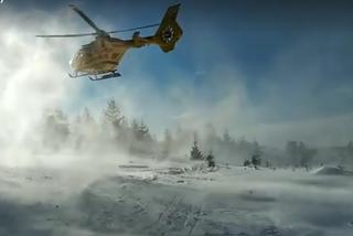 Wypadek w Beskidach. Po ranną narciarkę z Ukrainy poleciał helkopter LPR