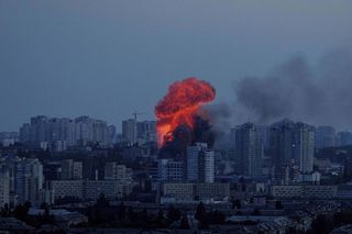 Wojna w Ukrainie. Bombardowanie Kijowa