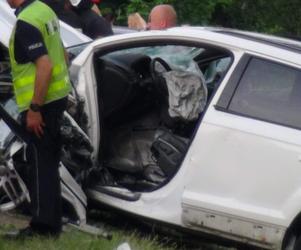 Tragiczny wypadek w Kalinowcu. Auta stanęły w ogniu po czołowym zderzeniu. Jedna osoba nie żyje