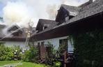 Pożar pensjonatu w Strzebowiskach. Na miejscu pracuje ponad 50 strażaków 