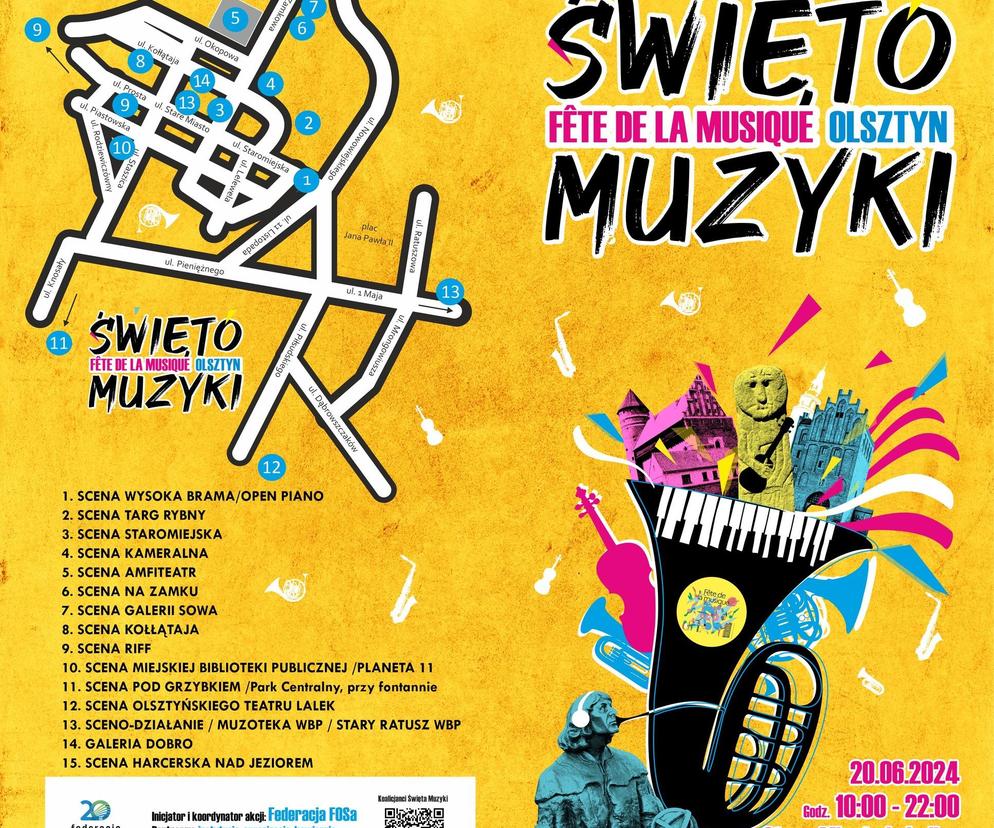 Święto Muzyki w Olsztynie 2024. Co będzie się działo? Program imprezy