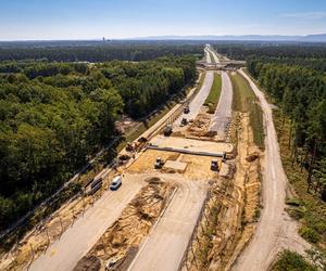 Plac budowy S1 Oświęcim - Dankowice w sierpniu 2024