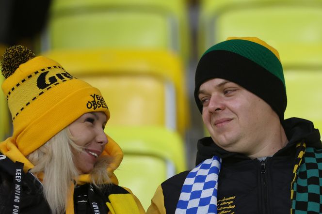 Kibice GKS Katowice na meczu z Piastem Gliwice 8.11.2025