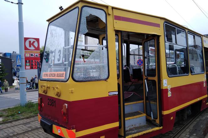 Wykolejenie tramwaju na Dolnej przy Zgierskiej