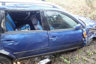 Pijany kierowca wjechał do rowu. Miał dwa promile