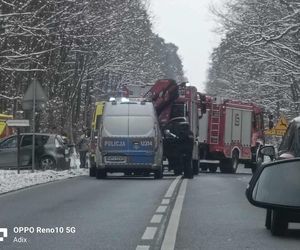 Wypadek na DK 12. Droga zablokowana [ZDJĘCIA]