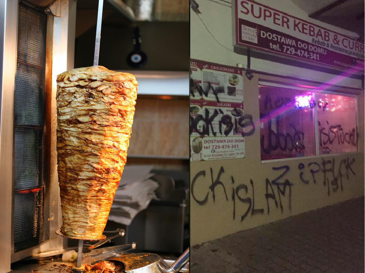 Rasistowskie napisy i zniszczone wnętrze! Kebab w Lubinie zdewastowany po raz kolejny! [WIDEO, ZDJĘCIA]