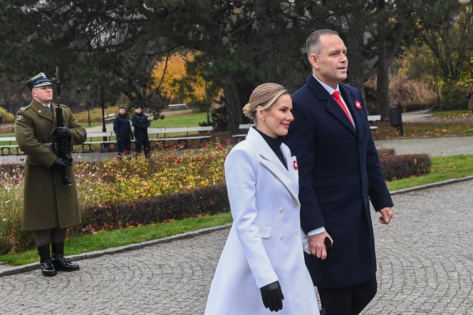 Marta Nawrocka w czasie obchodów Narodowego Święta Niepodległości