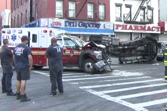 Wypadek dwóch ambulansów w Nowym Jorku