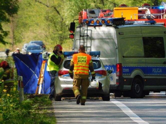 Tragiczny początek majówki na Mazowszu. Nie żyją dwie osoby. Jaguar uderzył w drzewo 