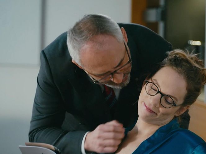 M jak miłość, kulisy serialu: Sylwia (Hanna Turnau), Werner (Jacek Kopczyński)