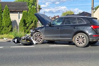 22-letnia kobieta na skuterze potrącona przez samochód