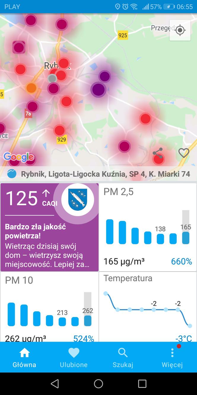 Smog w woj. śląskim - 17 stycznia