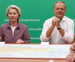 Tusk i von der Leyen złapani za ręce. Wszystko zostało uwiecznione