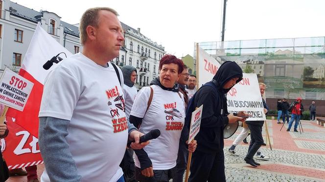 Protest przeciw CPK w Zamościu