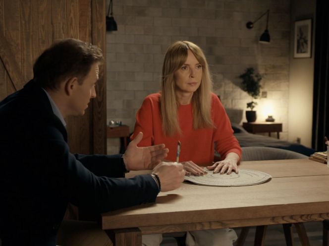 Barwy szczęścia odc. 3195. Agnieszka (Katarzyna Tlałka), Łukasz (Michał Rolnicki)