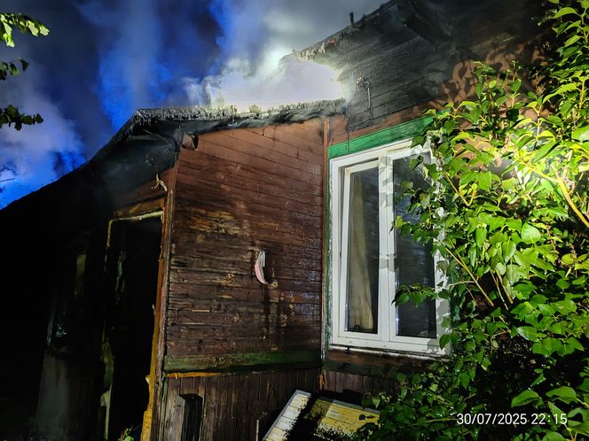 Pożar budynku na os. Bugaj w Starachowicach
