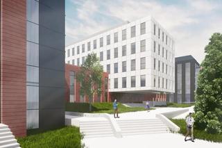 Wizualizacja przyszłego kompleksu budynków w centralnej części kampusu AGH