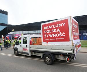 Rolnicy protestowali w Katowicach na Europejskim Kongresem Gospodarczym