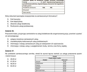 Egzamin zawodowy technik hotelarstwa - przykładowe zadania. Nazwa kwalifikacji: Obsługa gości w obiekcie świadczącym usługi hotelarskie