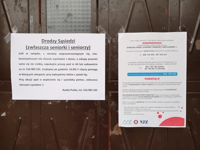 Koronawirus w Polsce. Sąsiedzka pomoc w Białymstoku