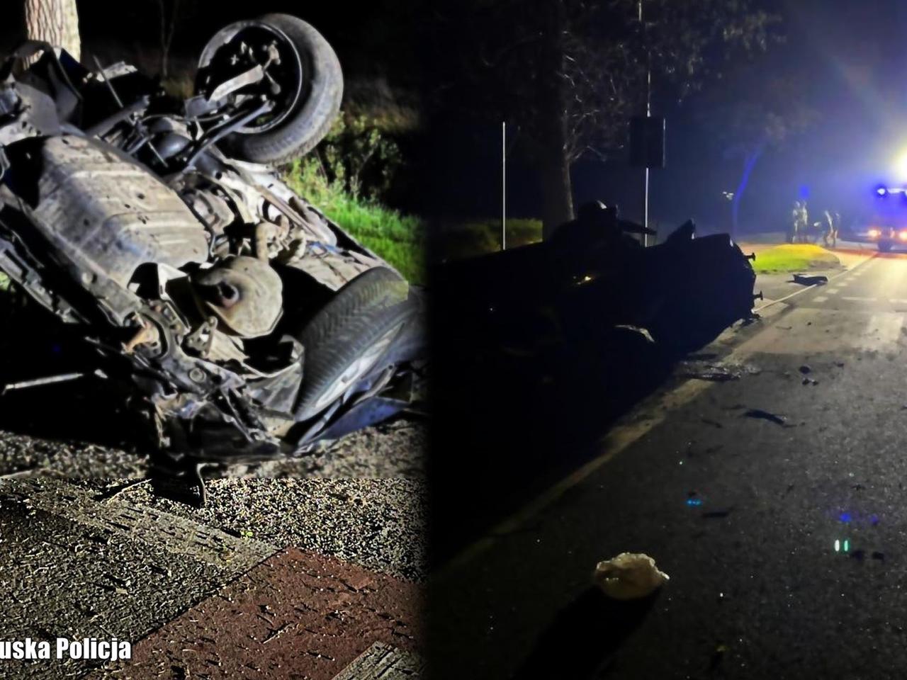 25-latek wyleciał z BMW kilkadziesiąt metrów! Leżał martwy [ZDJĘCIA]