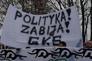 Manifestacja kibiców GKS Bełchatów