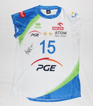 Koszulka PGE ATOM TREFL SOPOT autograf B. Cooper.
