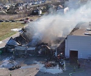 Pożar hali w Natolinie