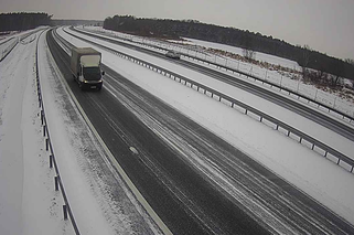 Śnieg na wielkopolskich drogach