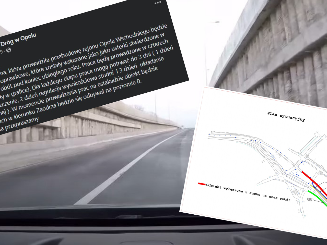 Co tam się stało?! Godzinne korki przy Opolu Wschodnim. Nowy asfalt do zerwania! MZD: Wyszło przy odbiorze [GRAFIKA]