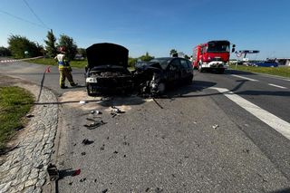 Potężny karambol na Mazowszu. Sześć osób trafiło do szpitala. Droga jest całkowicie zablokowana