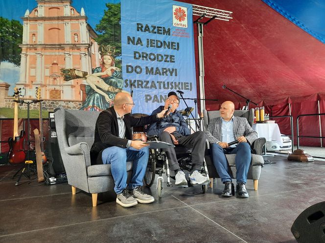 Spotkanie z niepełnosprawnym nurkiem Piotrem Wencką i Pawłem Owsiannym, prezesem Stowarzyszenia Krok po Kroku HDA w Pile