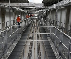 Byliśmy na placu budowy STP Karolin. Tu powstaje wielka sypialnia dla pociągów metra