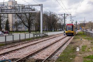 Tramwaj na Kasprzaka i Wolskiej w Warszawie