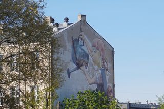 Mural Dziewczynka z konewką