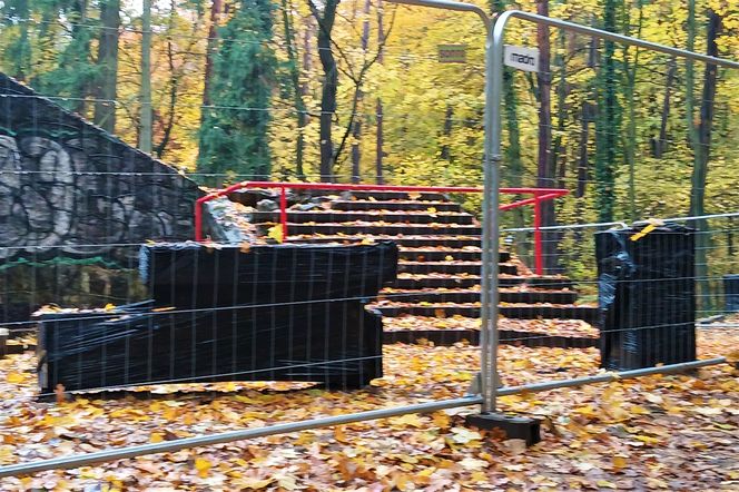 Porządkowanie terenu wokół wieży Quistorpa