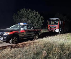 Tajemniczy obiekt spadł na poligonie pod Szczytnem? Nocna akcja policji i strażaków