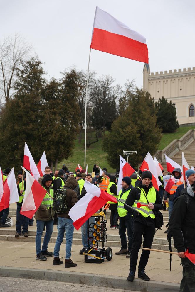 Protest rolników 20 marca w Lublinie. Przeszli ulicami miasta pod LUW