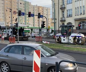 Utrudnienia dla kierowców w centrum Sosnowca.