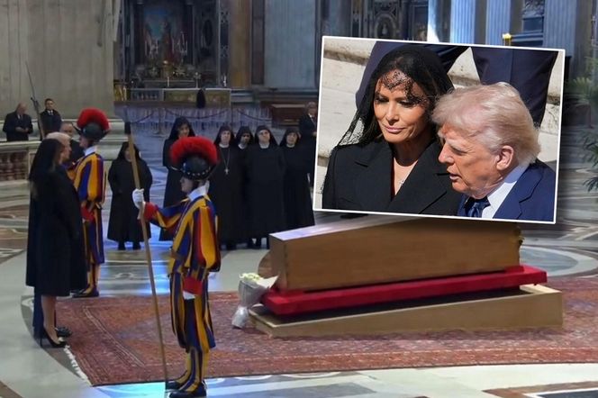 Donald Trump tuż przed pogrzebem papieża Franciszka podszedł do trumny. Co się stało?