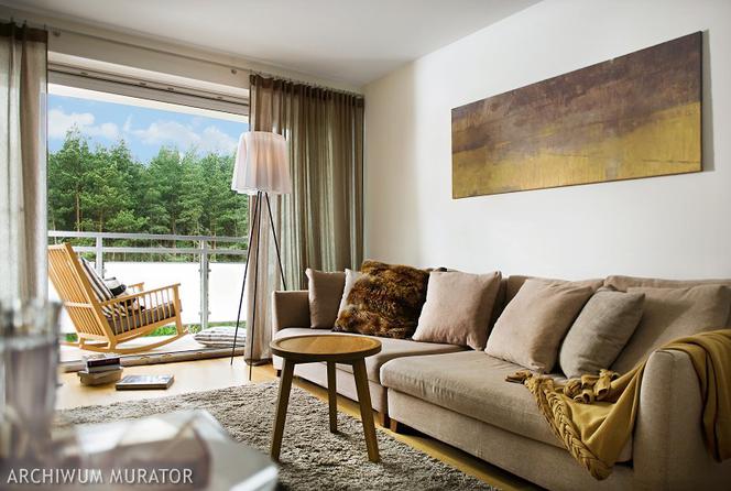 Ładna aranżacja salonu z DUŻĄ SOFĄ. 10 pomysłów ZDJĘCIA SALONÓW