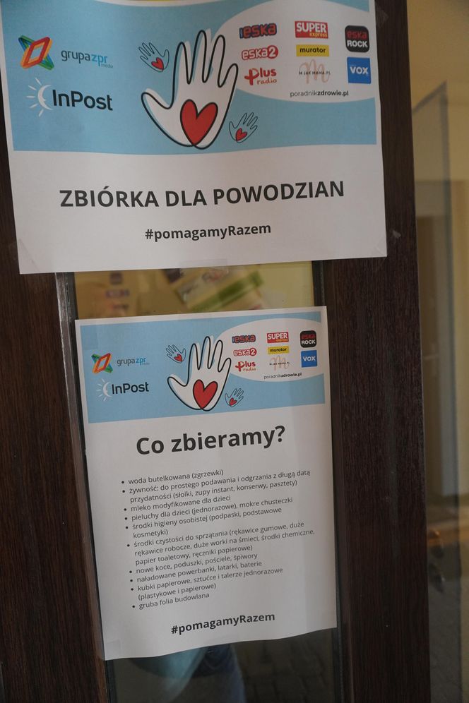 Zbiórka darów dla powodzian w redakcji Radia ESKA Kielce