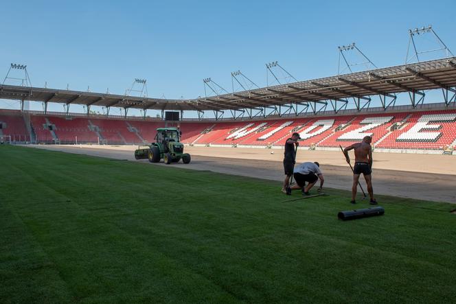 Nowa murawa na stadionie Widzewa