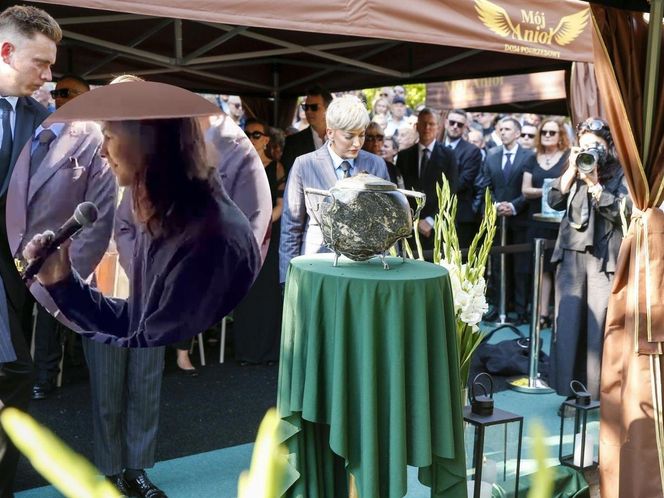 Wnuk Stanisława Sojki na pogrzebie dziadka