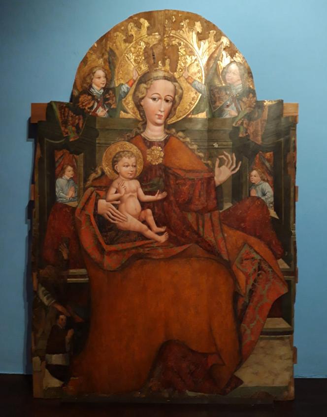 Madonna z poziomką - obraz temperowy na desce z końca XV wieku