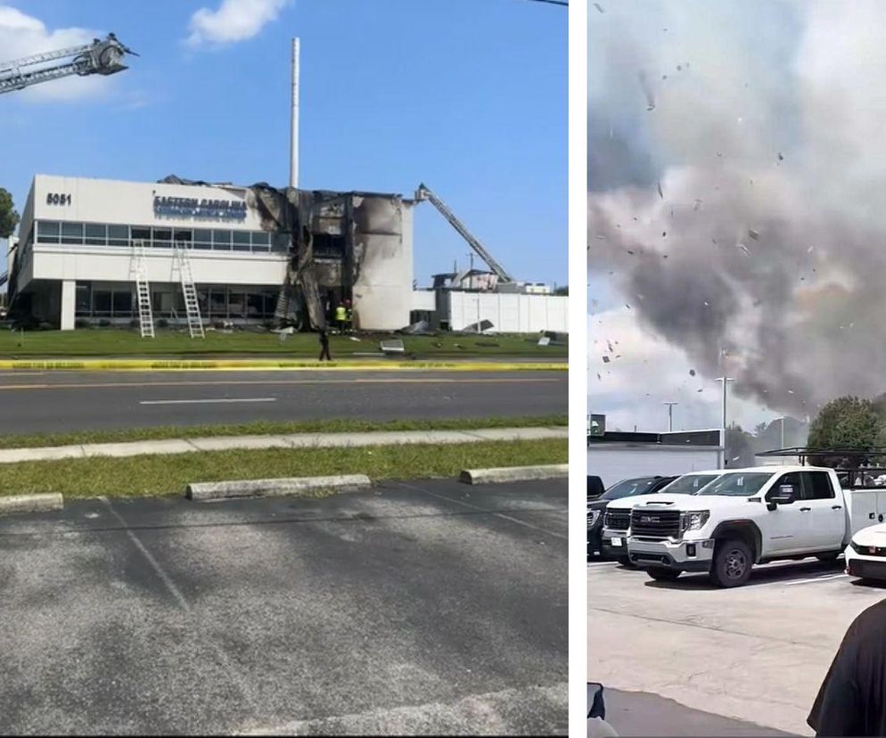 Eksplozja w USA. Trzech strażaków rannych po uderzeniu auta w rurę z gazem. Kierowca uciekł z miejsca wypadku