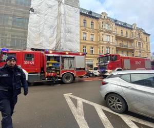 Pożar na ul. Rayskiego w Szczecinie