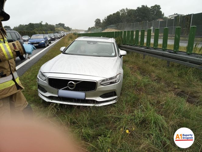 Wypadek na autostradzie A1 w Świerklanach